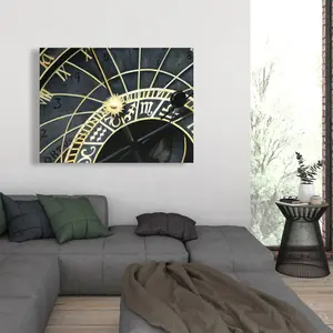 360 Stand Rectangle Wall Clock - 36x48in Hyperrealist Celestial Astrology Design, Home Goods Wall Decor, Ideal for Home Rooms and Office Gifting