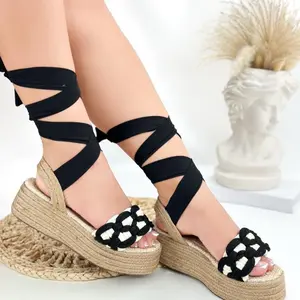 Espadrille Style Sandals for Women with Bow Detail and Braided Design Comfortable and Stylish  Summer