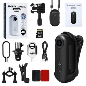 NUISK Mini Body Camera with 110° Wide Angle IPX7 Waterproof Wi-Fi App Control for Work Travel Fishing Pet Walking Photography Camera Gear Anti-Shake - Stick TikTokShopJumpstartSale
