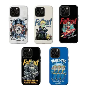Fallout-Inspired Retro Gaming Aesthetic Heavy Duty Two-In-One Drop-Resistant Mobile Phone Case Protection, Shockproof For IPhone 17-12, Pro Max, Pro Plus, and Samsung S25 24 23 Safety Case