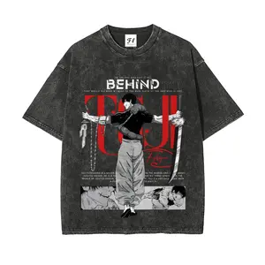 Jujutsu Kaisen Toji Fushiguro Interesting Careers Design Fun Profession S~5XL Oversize Unisex Washed T-Shirt for Women and Men's Unisex Fit Batik Cotton Oversize Streetwear Menswear Pre-Shrunk gift tee tv show soulja boy outfit 67 gorlock destroyer