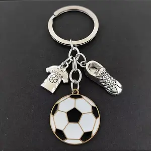 Zinc Alloy Football Key Chain - 1pc Fashion Sports Fan's Keychain or Backpack Pendant - Ideal Gift for Football Lovers