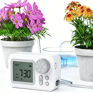 Automatic Garden Drip Irrigation Kit, Indoor Plant Watering System for Potted Plants, with Programmable System/Led Display/USB Power /Water Timer for Gardener Greenhouse
