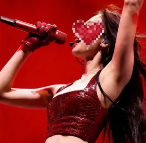 Jennie's Coachella Concert Style Dupe – Crocodile Print Crop Top & Asymmetric Skirt Jazz Dance Performance Set