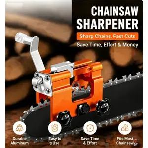 Chainsaw Chain Sharpening Jig Portable Hand Crank Sharpener Tool Set