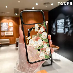Valley Lily Pattern Magnetic MagSafe Phone Case for iPhone 17 Air/16 Pro Max 15 Pro 14 13 12 11 Plus Lightweight Shockproof Slim Protective Cover Supports Wireless Charging Case Casing