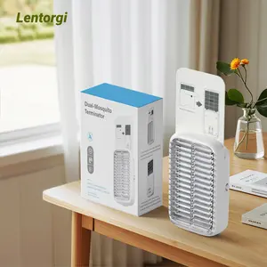 Lentorgi (1 Device + 5 Refills)Fly Trap Indoor- 2 in 1 Plug in Fly Trap with Auto Night Light, Fruit Fly Traps for Indoors, Gnat Trap, Bug Light Trap for Mosquitoes, Flies, Fruit Flies