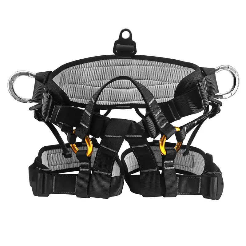 NewDoar CE-Certified Unisex Adult Climbing Harness - High-Strength Polyester, 1400g Lightweight, Adjustable 300kg Capacity Mountaineering Equipment with Side Bearing Rings, 50cm-70cm & 65cm-110cm Waist Range, Meets CE EN 12277:2015+A1:2018 Standards