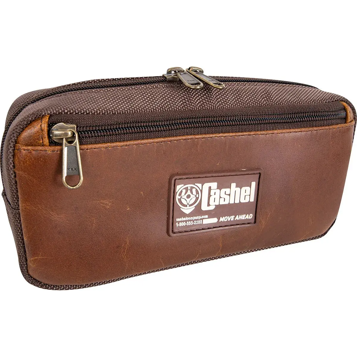 Cashel Distressed Leather Pommel Saddle Bag - Small Trail Riding Gear, 9"L x 4"W x 2"H