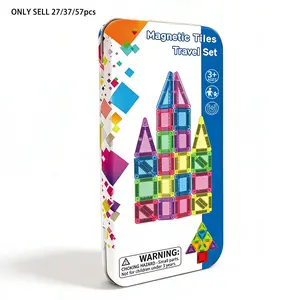 Mini Magnetic Building Blocks Toy, Magnetic Building Tiles, Portable Iron Box Storage, Creative Construction Set, Perfect Gift for Birthday, Party, Holiday