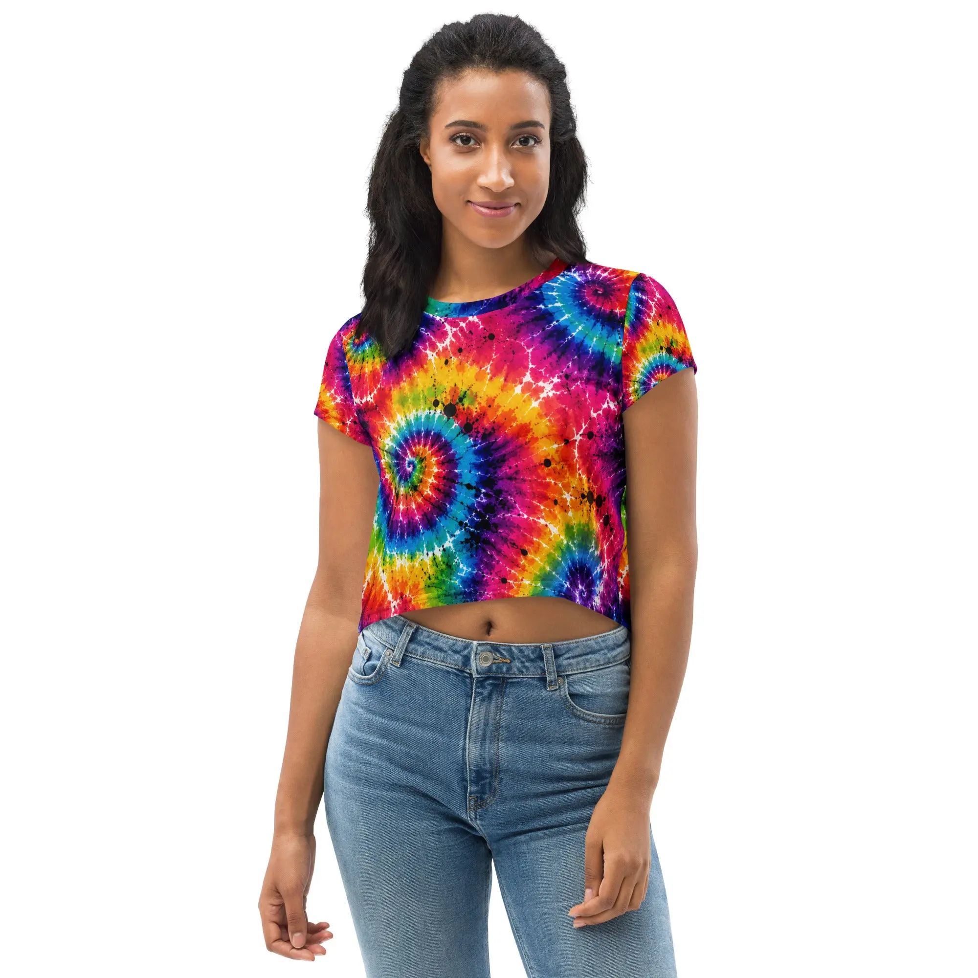 DDMagee's Tie-Dye All-Over Print Crop Tee