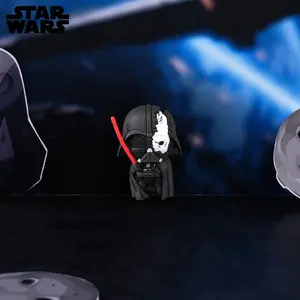 1PC STAR WARS Officially Licensed Darth Vader Broken Helmet 3D Foam Magnet Cartoon DIY Fridge Magnet Stickers Sci-fi Style Strong Adsorption Good 3D Effect Lightweight Easy Carry Realistic Color Car Interior Study Room Decoration Gift Family Friends