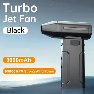 Cordless Electric Air Duster, Jet Blower Turbo, 108,000RPM Ultra-Powerful with Brushless Motor, 6 Speed Adjustable & 3000mAh Battery for Personal Cooling, Rechargeable for Keyboard, PC, Car, Home, Outdoor, Snow Removal