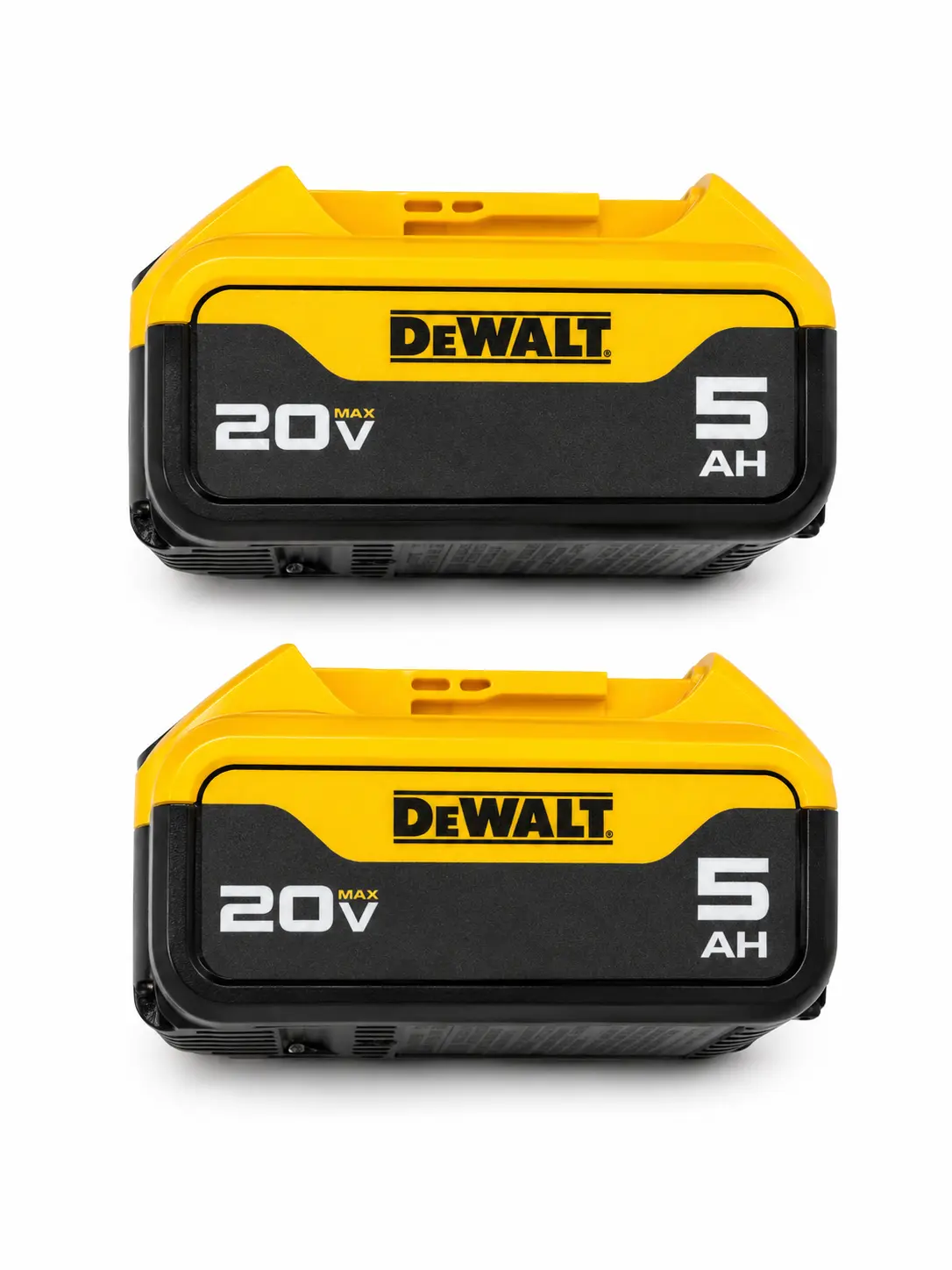 2-Pack DEWALT DCB205 20V MAX 5.0Ah Lithium-Ion Batteries | 100% Genuine Original OEM | Bare Tool (No Retail Box)