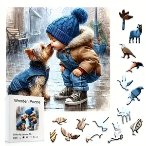 501pet Craft and Humanoid Puzzle, Square Color Game, Opposite Gender Small Animal, Gift Box Packaging, Ideal for Birthday & Holidays