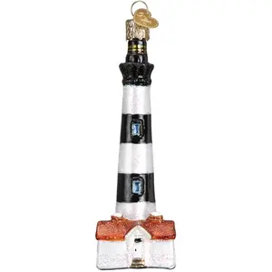 Old World Christmas Blown Glass Ornament for Christmas Tree, Bodie Island Lighthouse