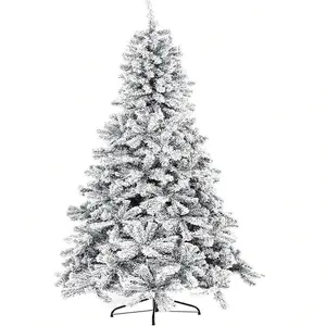 7ft Christmas Tree, Premium Artificial Christmas Tree With 1,000 Branch Tips, Pine Trees Solid Metal Stand Indoor And Outdoor Xmas Pine Holiday Decoration, White Christmas Decorations Home Christmas Gifts Christmas Decor