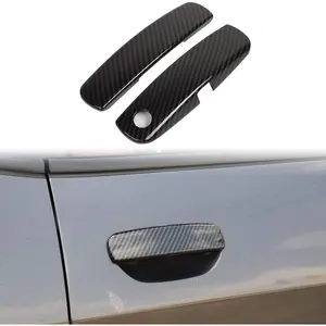 Challenger ABS Carbon Fiber Door Handle Trim Embellishment for 2012-2025 Dodge Challenger Exterior Accessories 2pcs