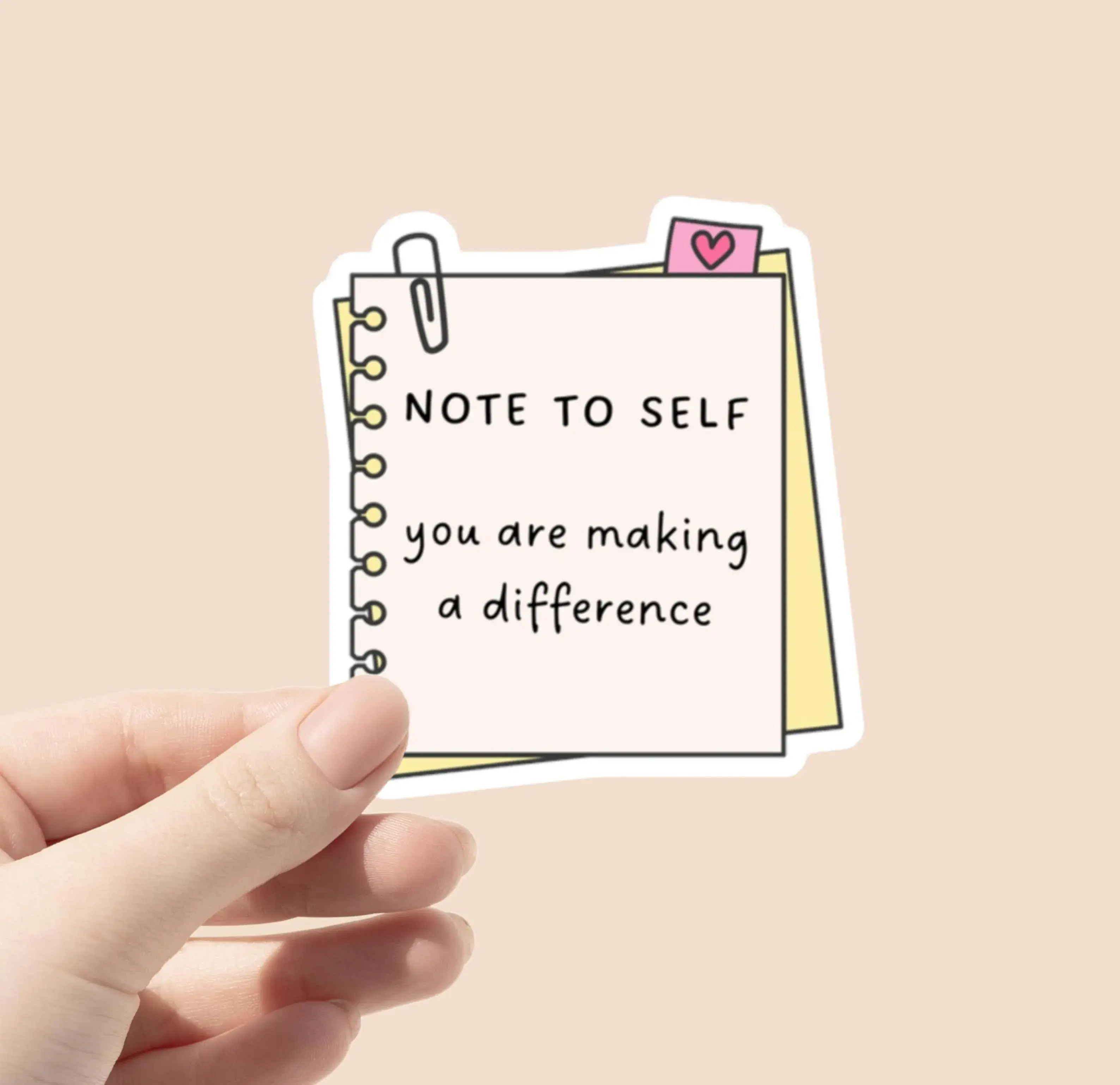 Note To Self You Are Making A Difference Sticker, Sticky Note Stickers, Inspiring Stickers, Remember Your Why, Nurse Sticker Gift For Laptop, Notebook