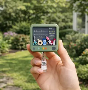 Heart Monitor Shaker Badge Reel, Playful EKG Nurse Shaker Badge Clip, Nursing School Graduation Gift, Respiratory Therapist Badge, ICU Nurse