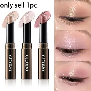 Shimmer Jelly Eye Shadow Stick, Long-Lasting Glitter Finish, Portable Makeup Tool, Eye Makeup Products, Perfect for Daily & Party Looks, Ideal for Beginners, Shimmer Glitter Pigment, Glitter Eyeshadow Stick