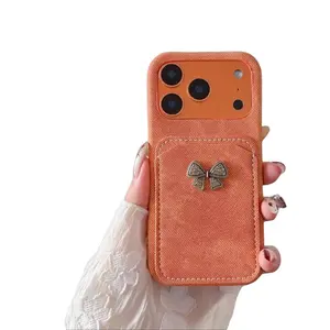 3D Glitter Diamond Butterfly Cellphone Protective Case, Hard Shell Accessory for 14/15/16/17 Denim Cases, Scratch-Resistant, Precise Fit, Stylish Smartphone Butterflies Accessories