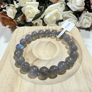 1 Count Labradorite Healing Crystal Handmade Bracelet 2 Packs for Couple 9MM Throat Chakra Crystal Bracelet for FATIGUE Come for Unisex 9mm