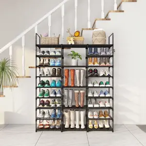 9 Tiers Large Capacity Metal Shoe Rack 50-Pair Shoe Organizer Shoe Storage