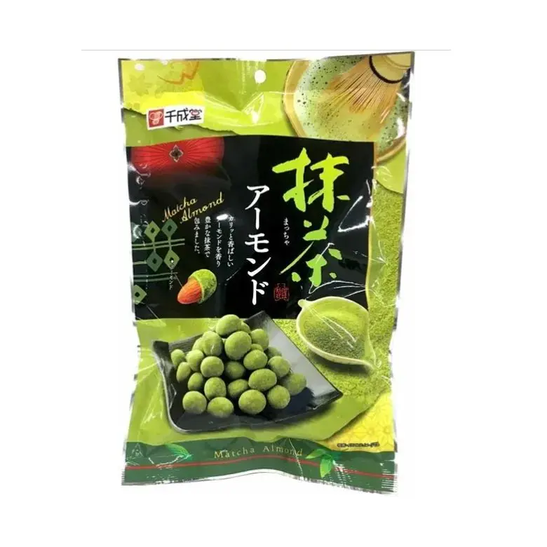 Sennarido Sweet Matcha Almonds, 100g Snack Size Almonds Nut Snack