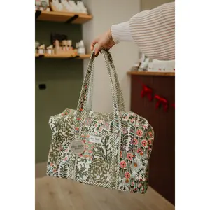 SAGE QUILTED PATCHWORK DUFFLE