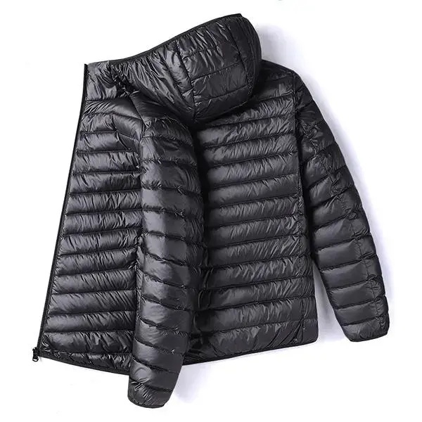Men's autumn/winter warm, stylish hooded lightweight long-sleeved jacket