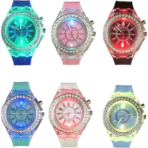 Bling Women Men Watch LED Luminous Colorful Lights  Watches (6 Pack)