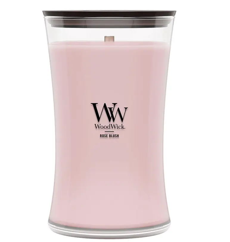 ROSE BLUSH WoodWick 22oz Large Jar Candle Burns 180 Hours
