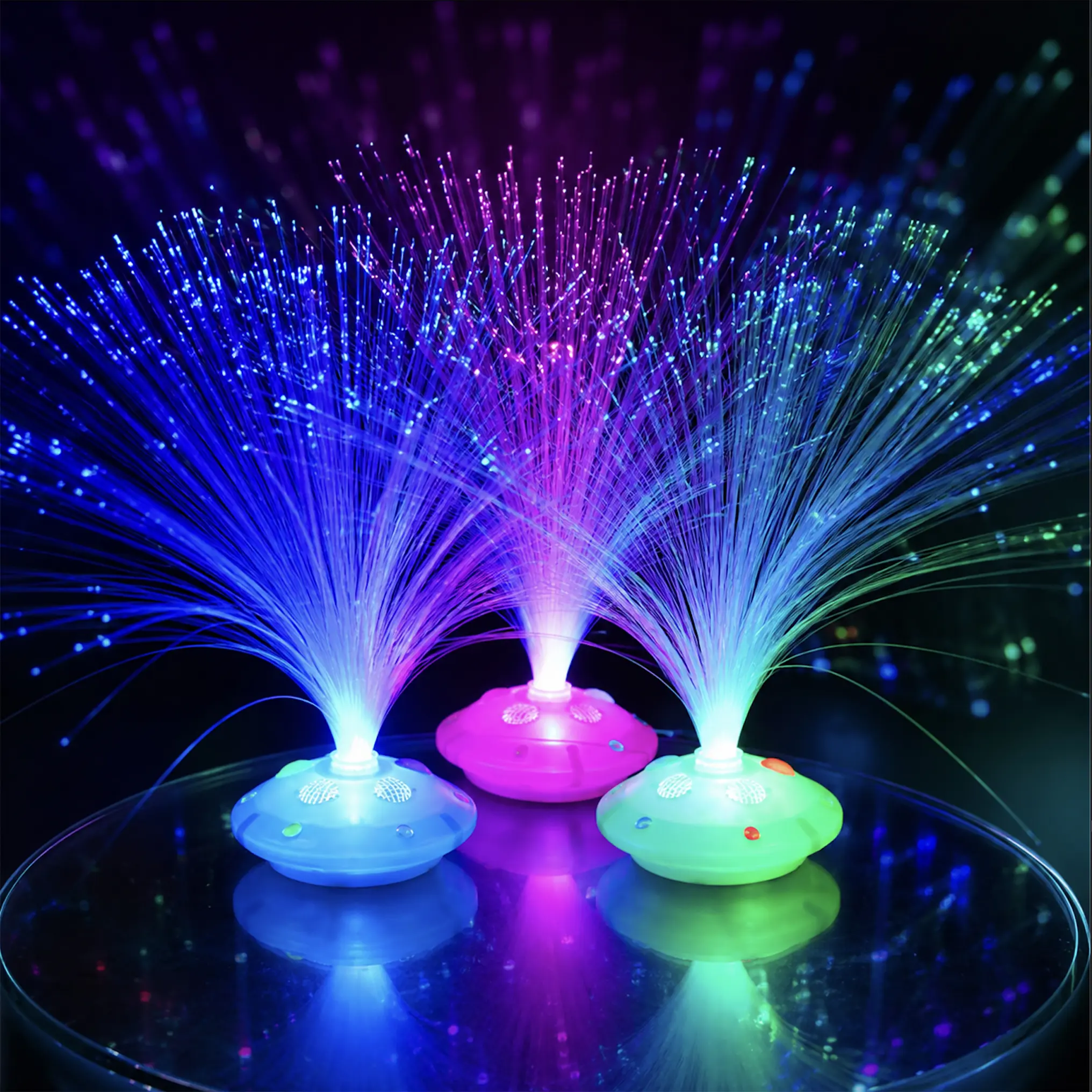 4 PC Fiber Optic LED Lamps for Wedding & Holiday Party