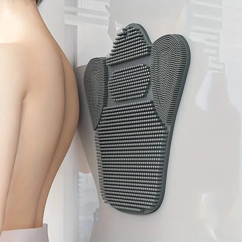 Multifunctional Extra-Large Thick Suction Cup Back Scrubber with Soft Bristles for Deep Massage and Cleansing, Ergonomic Design