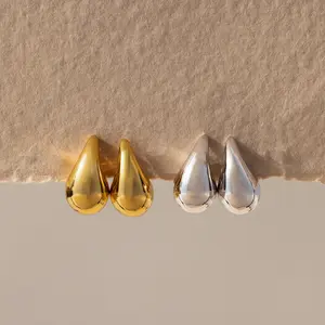 Chunky Tear Drop Studs by Caitlyn Minimalist