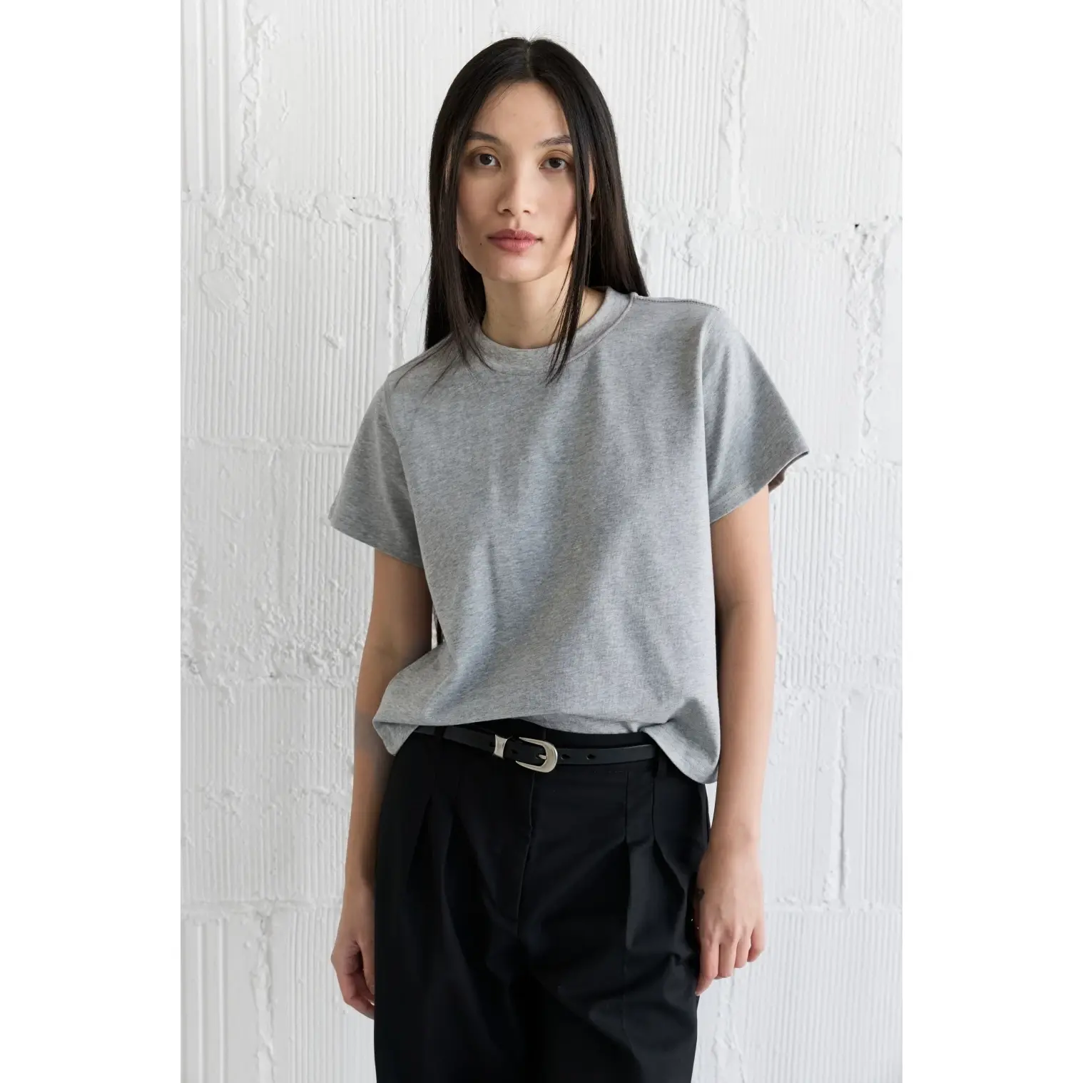 Heidi Everyday Tee in Heather Grey