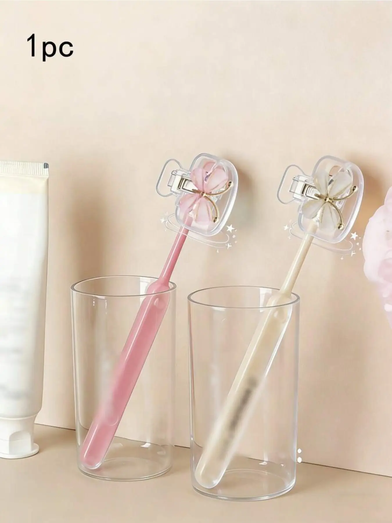 Butterfly shaped toothbrush holder and cover set. Ventilated travel toothbrush case in bright colors, waterproof and dustproof. Hygienic plastic storage box for bathroom, dormitory, family travel and back-to-school use. Toothbrush Holder with Cover