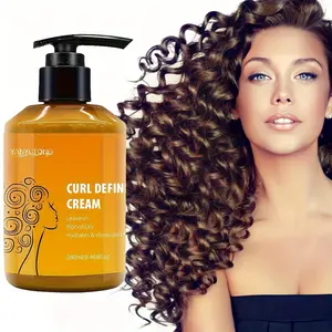 280ml Large-Capacity Styling Cream for Curly Hair - Formulated for Wavy/Curly Hair Types, Deep Nourishment & Hydration, Tames Frizz, Leaves Hair Silky-Smooth, Enhances Shine & Volume
