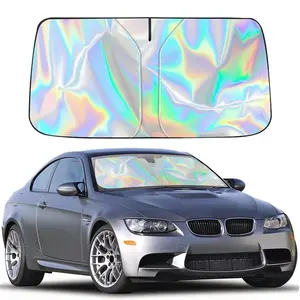 Car Front Windshield Sunshade, Portable Foldable UV Blocker & Heat Reducer, Easy-Fold Sun Cover for Car Glass, Car Exterior Accessories, Car Stuff