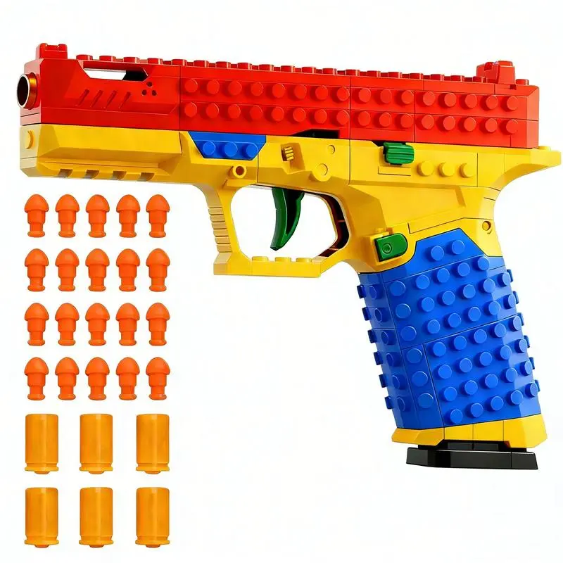 NOMI Building Block Toy Gun, DIY Creative Handgun Model, Stem Display Piece, Suitable for Ages 6+, Birthday Gifts
