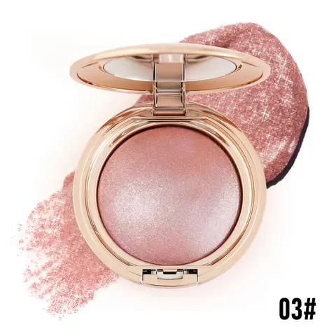PHOFAY Halloween Iridescent Glitter Highlighter & Luminizer Powder Cosmetic - Gel-to-Powder Cream Finish, Silky Smooth Texture, Glossy Dewy Makeup, Lightweight Long-Lasting, Shimmer Face & Body Makeup, Includes Brush, Glamorous Creative Highlighter