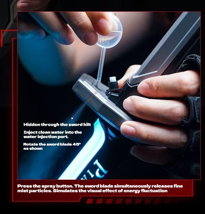 DKD SparkBlade Samurai LED Lightsaber Toy Cyberpunk Katana - 31.5" Light-Up Propfor Cosplay, Raves & Festivals RGB Lights Durable CollectibleItem US In Stock, Perfect Easter Gift