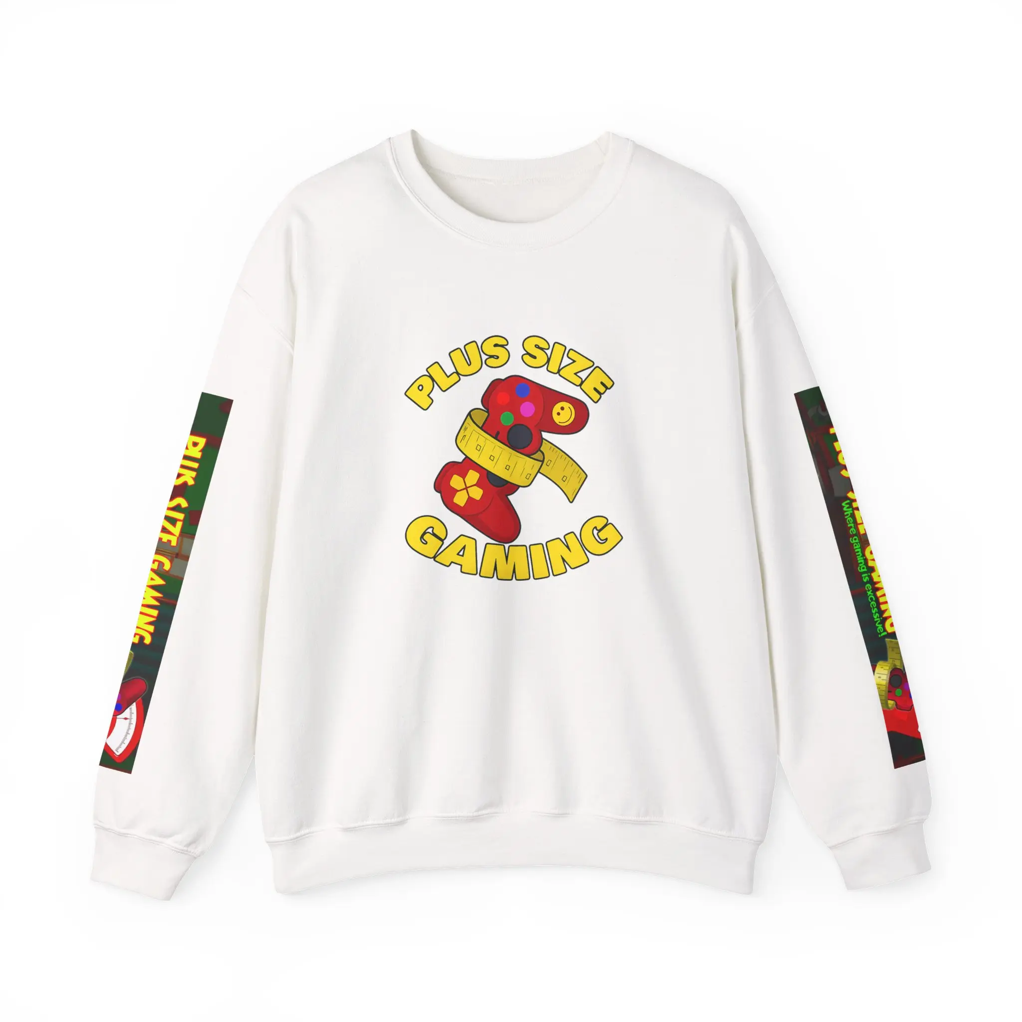 Plus Size Gaming Crewneck Sweatshirt, Unisex Hoodie, Gamer Gift, Casual Wear, Plus Size Apparel, Gaming Sweatshirt