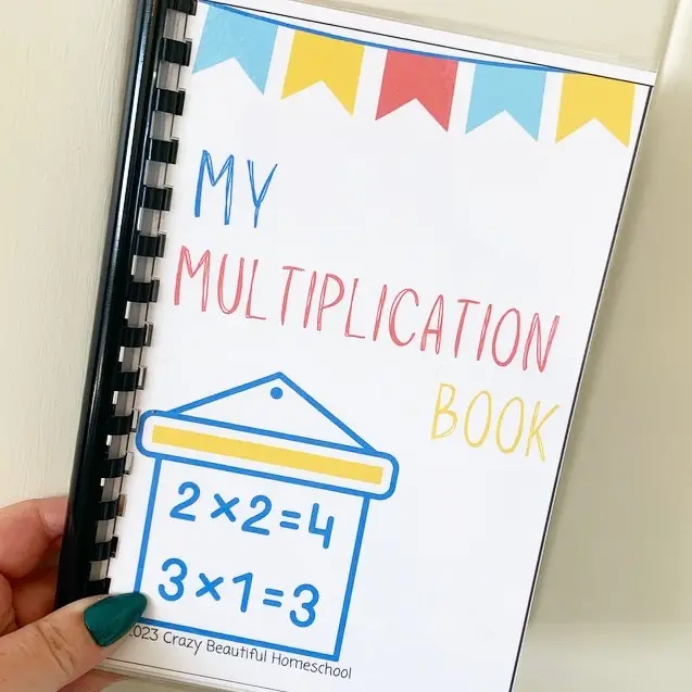 Multiplication Book for Kids - Laminated and Bound with Marker, 8 Pages, Compact Size, Homeschool, Learning book, Math, Workbooks, Dry erase, Child de