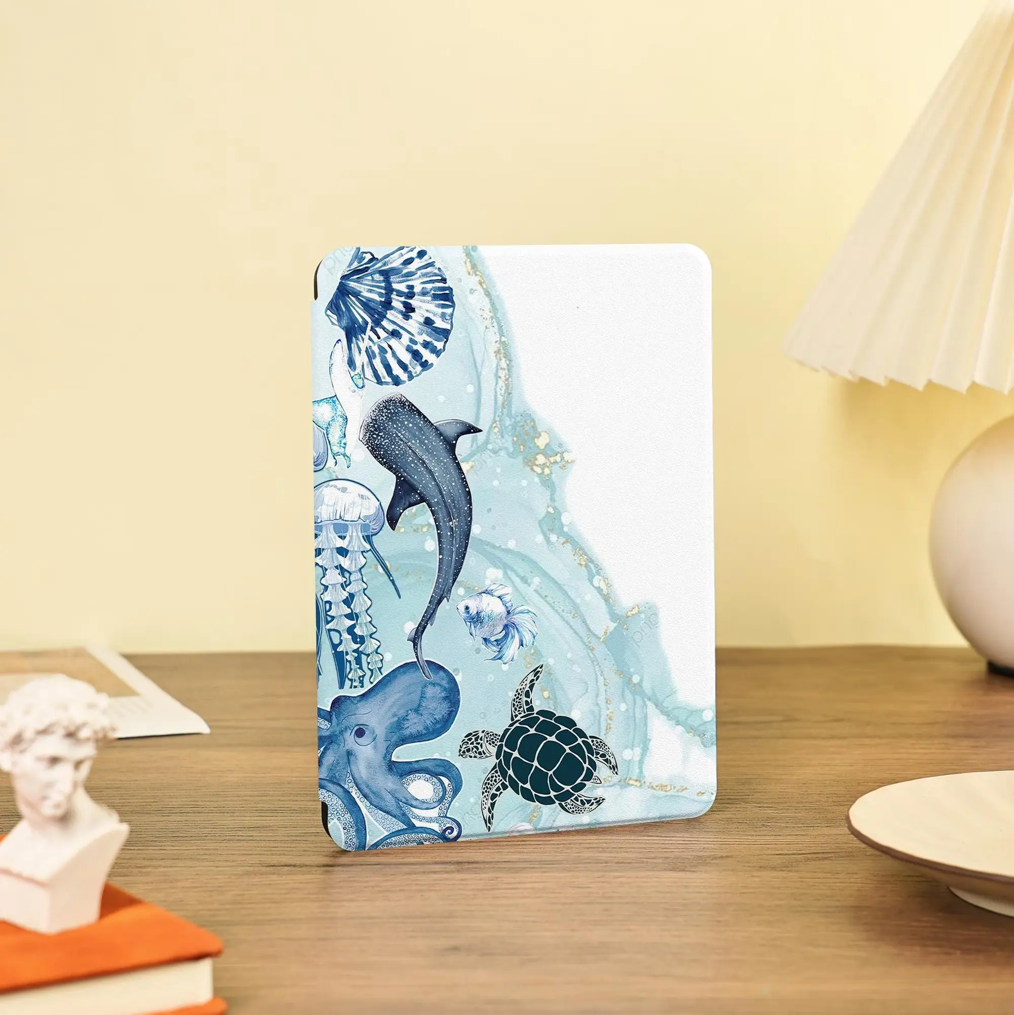 Underwater World Kindle Case With Hand Strap, Cover for Paperwhite 12th 7”, Kindle 2024, Fire 7, Kobo Clara BW Gift
