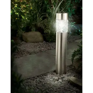Living Accents Stainless Steel Solar Powered LED Bollard Pathway  Light -15 Pack