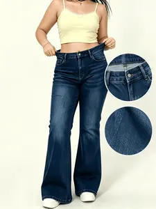 WH53 High Waisted Stretchy Denim Jeans for Women, Flare Jeggings Bootcut Denim with Multi-Pockets ,Classic Women's Pants, Daily Urban Fashion Wear for All Seasons.