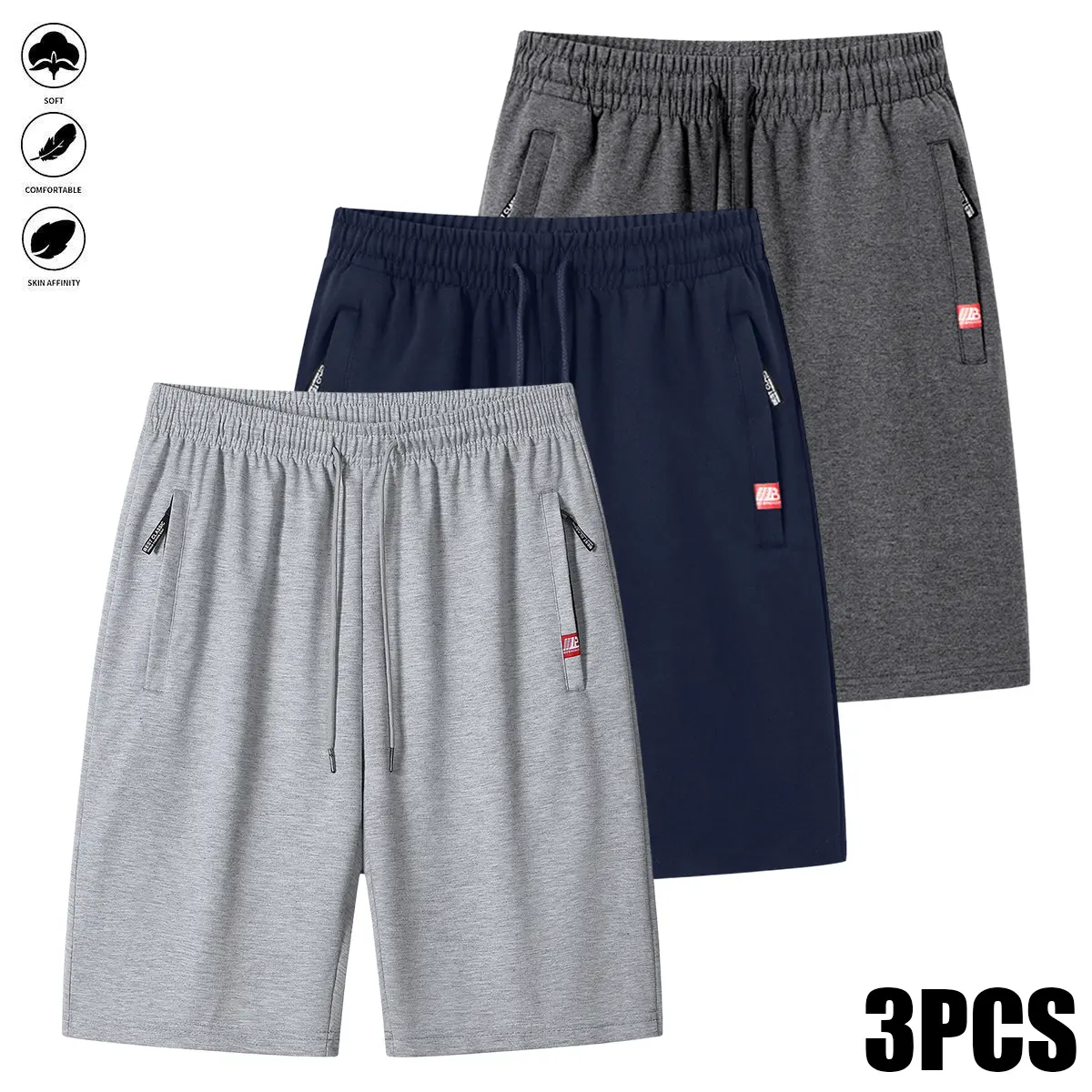 Light gray + navy blue + dark gray