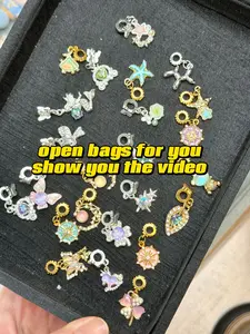 Tara(7987)gc.P17-Mix Silver/Golden Pendant Spacer Beads（2pcs/Bag）
